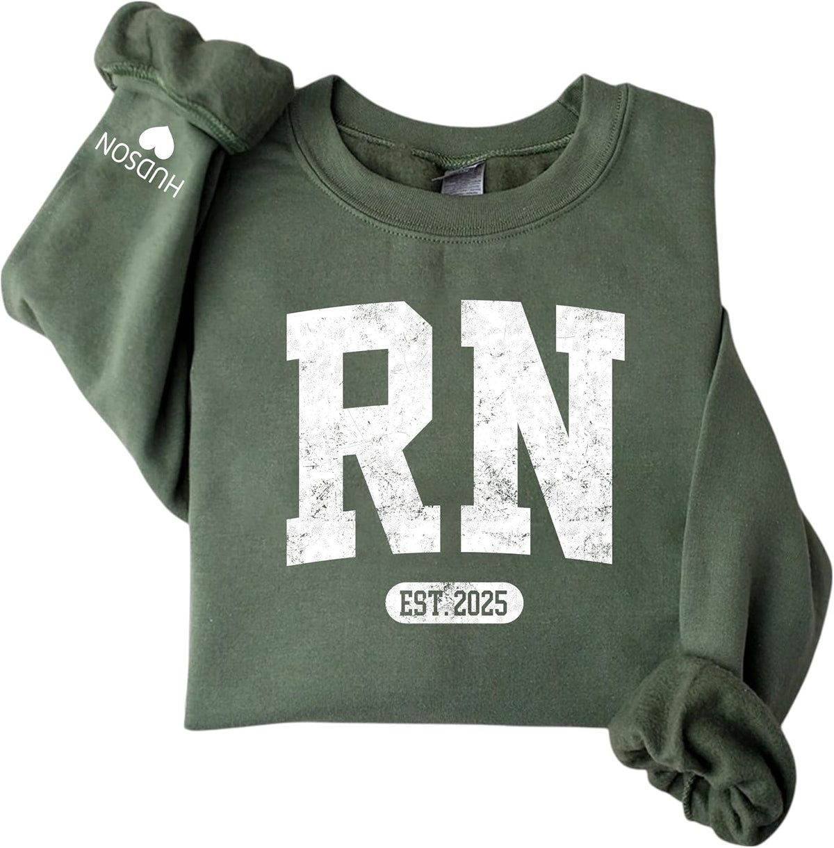 CHILLEVER Custom Registered Nurse Sweatshirt, Personalized RN Crewneck, Nurses Appreciation Gifts, Gift for Nursing Student