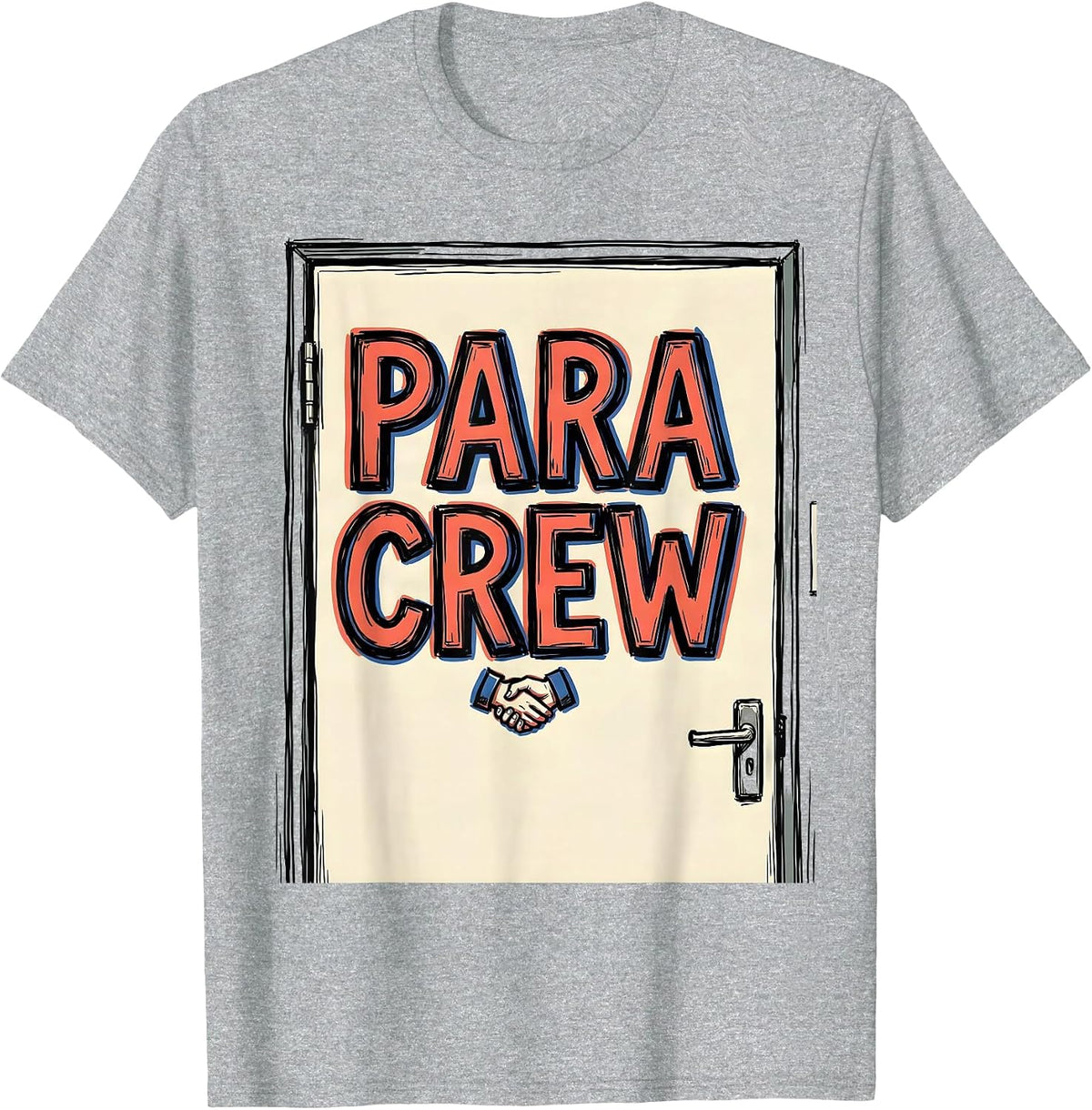 Men's Para Crew Heartfelt Paraprofessional Teacher Appreciation T-Shirt - Heather Grey
