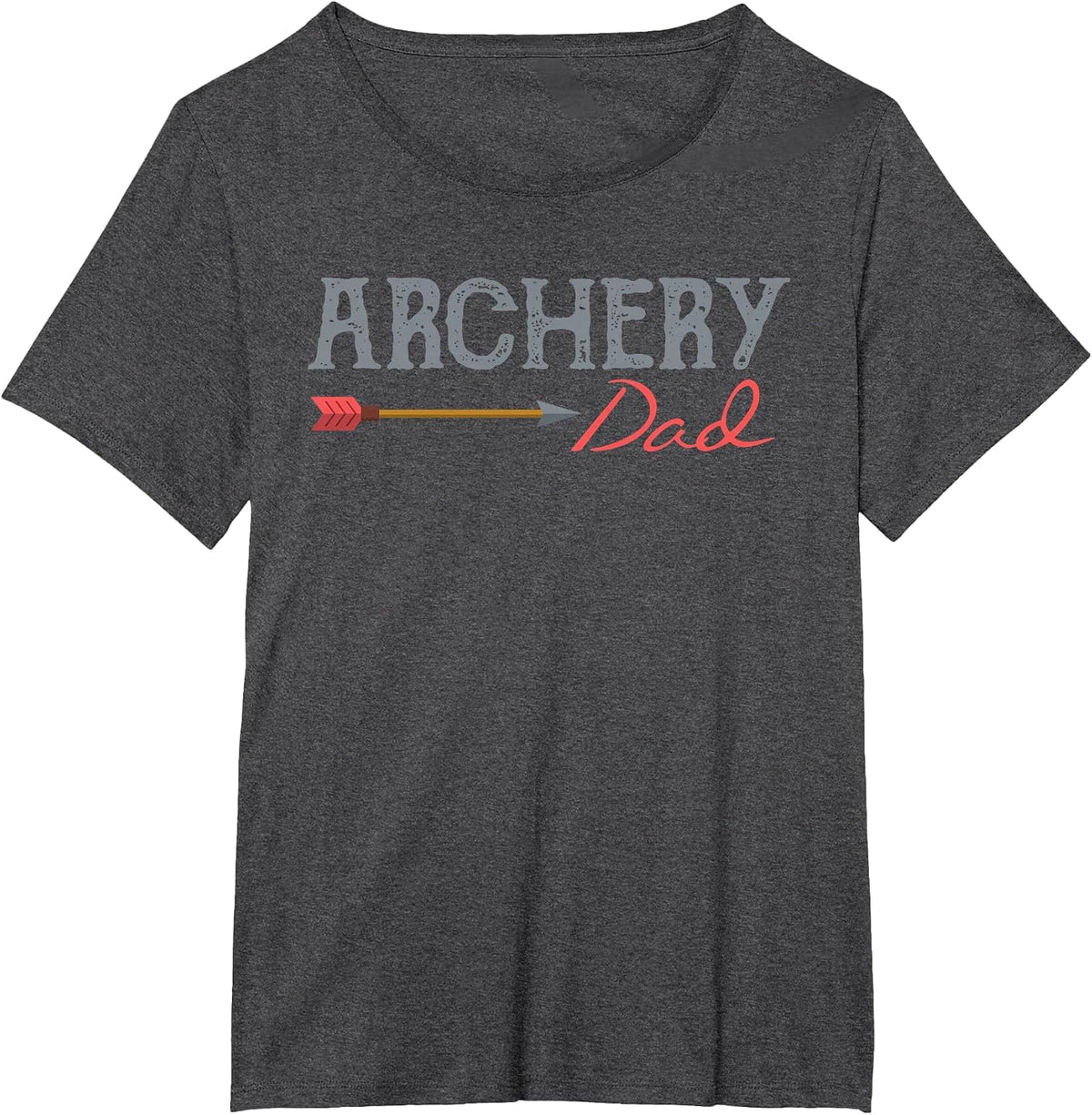 Archery Archer Dad Target Proud Parent Bow Arrow T-Shirt - Dark Heather Grey