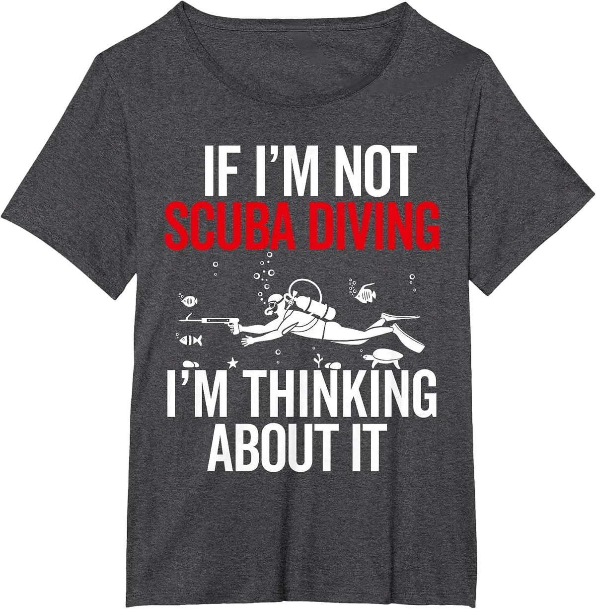 Diving for Men Women Divers Funny Diving Clothing T-Shirt - Dark Heather Grey