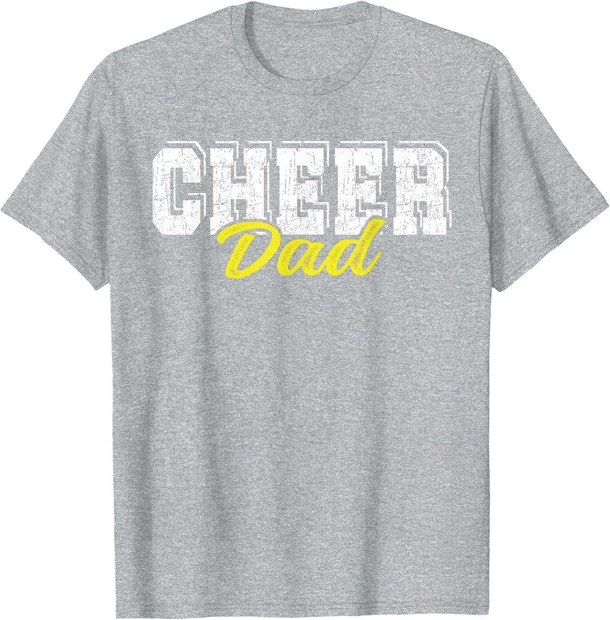 Cheer Dad Cheerleader Dad Cheerleading T-Shirt - Heather Grey