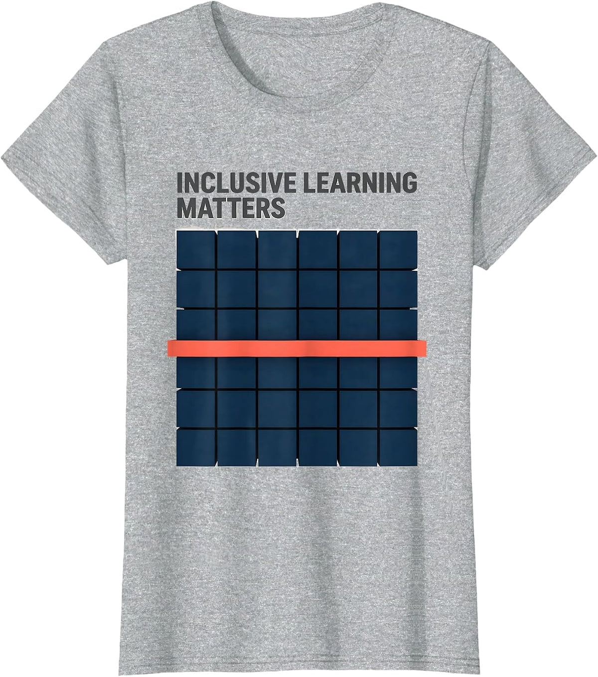 Inclusive Learning Matters Geometric Special Education T-Shirt - Heather Grey
