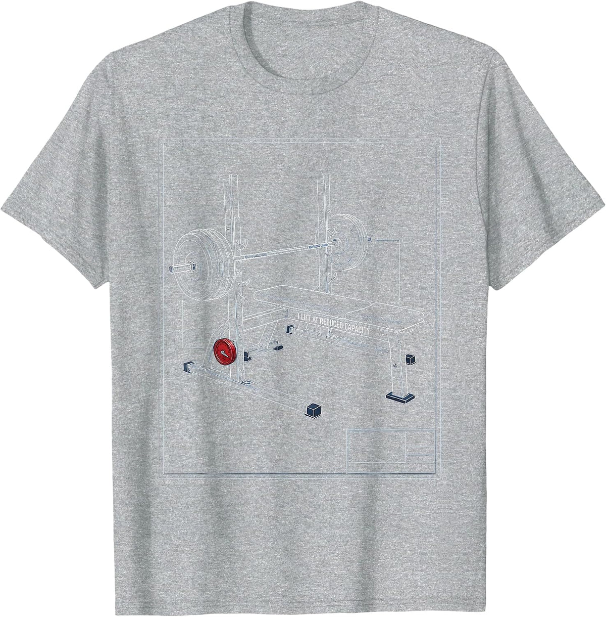 Men's I Lift At Reduced Capacity Funny Gym Weightlifting Workout T-Shirt - Heather Grey