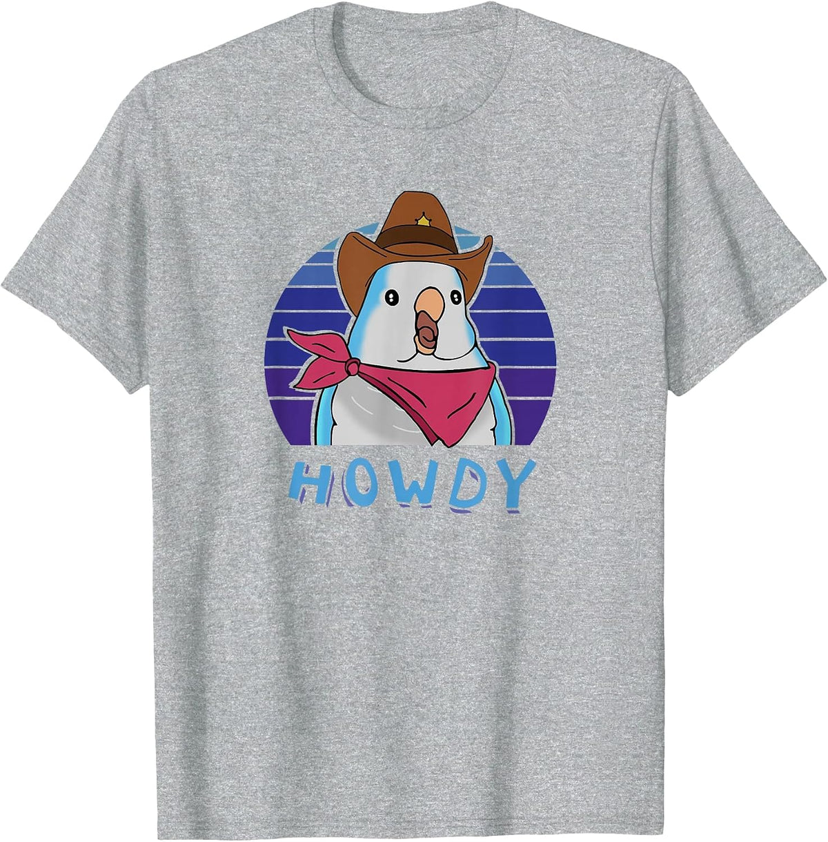 Aesthetic Howdy Funny Cute Blue Quaker Parrot Monk Parakeet T-Shirt - Heather Grey