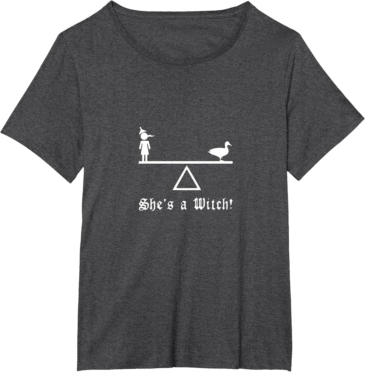 She's a Witch! Classic Movie Scene T-Shirt - Dark Heather Grey