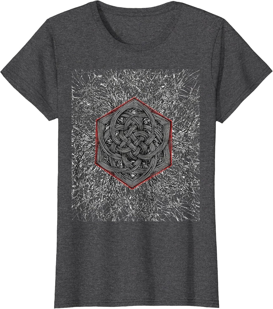 Women's Generative Knot Chemistry Nerd Humor T-Shirt - Dark Heather Grey