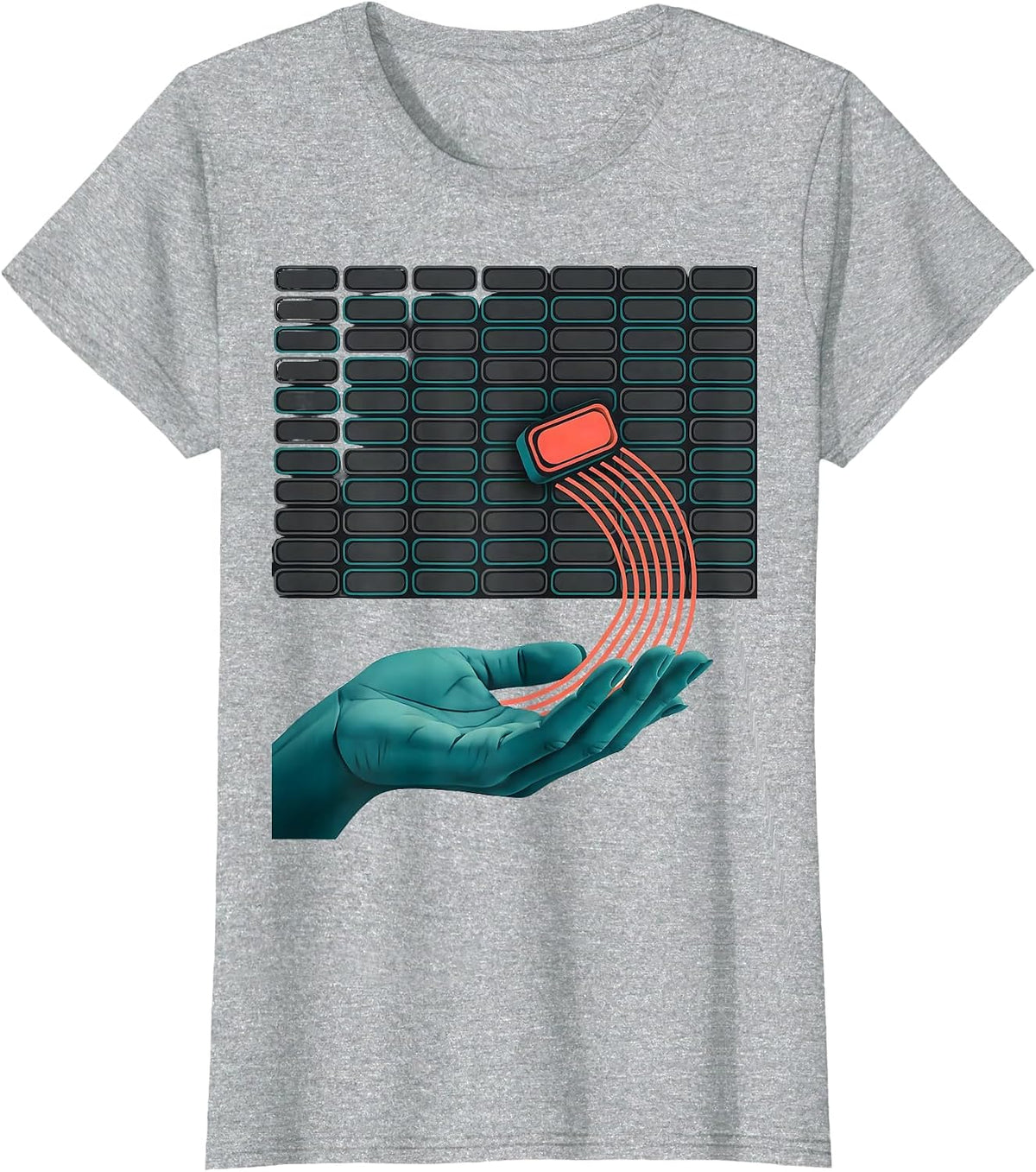 Women's Midcentury AAC Communication Modules SLP Teacher Support T-Shirt - Heather Grey