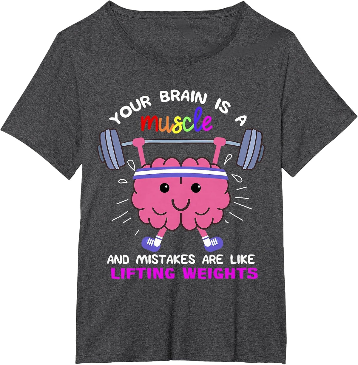 Growth Mindset Teacher Shirt, Inspirational Shirts T-Shirt - Dark Heather Grey
