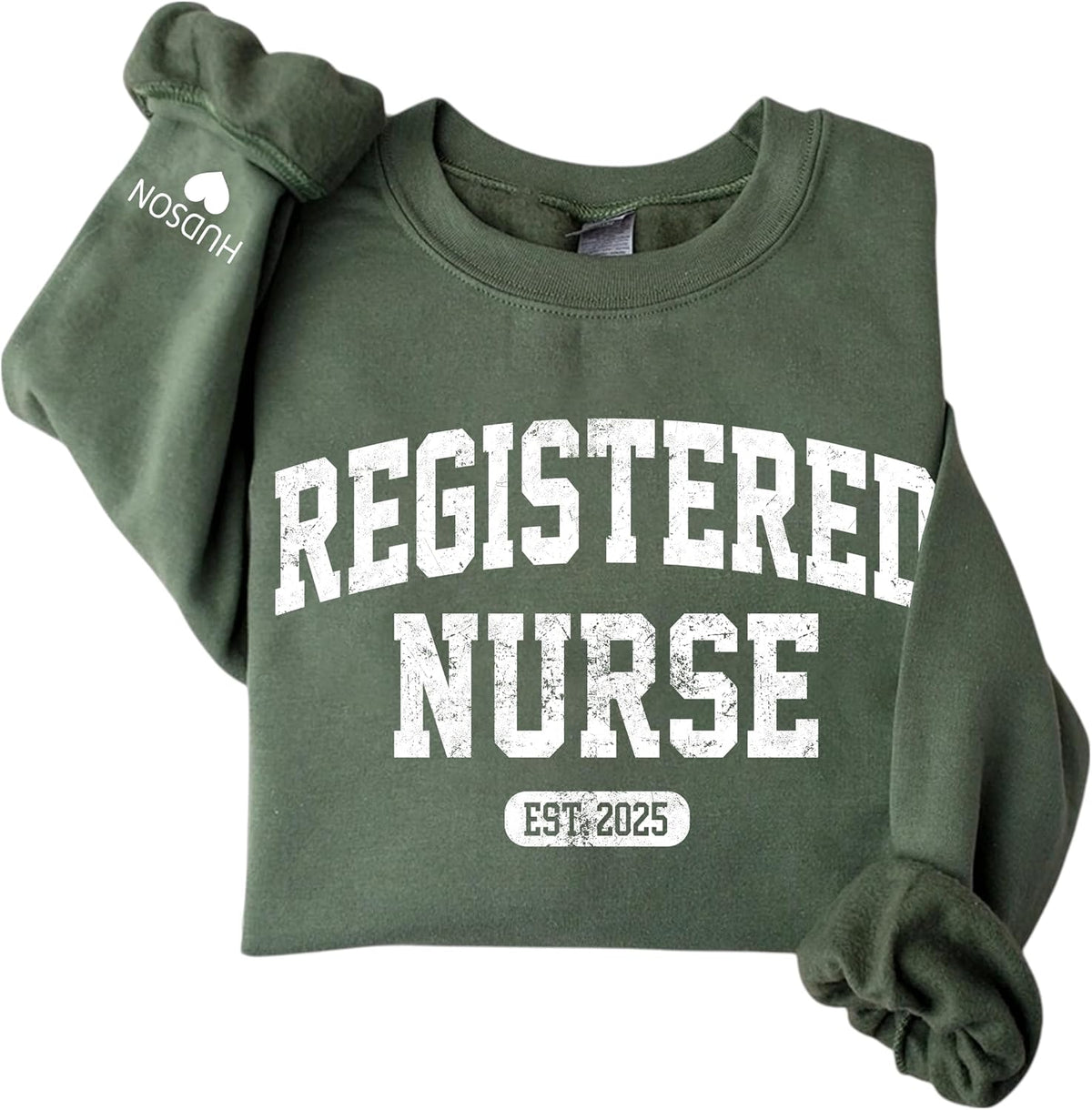 CHILLEVER Custom Registered Nurse Sweatshirt, Personalized RN Crewneck, Nurses Appreciation Gifts, Gift for Nursing Student