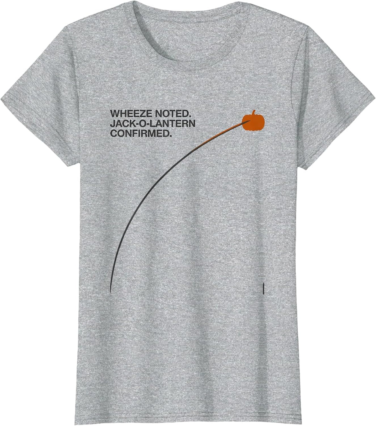 Women's Wheeze Noted Jack-O-Lantern Confirmed Respiratory Therapist T-Shirt - Heather Grey