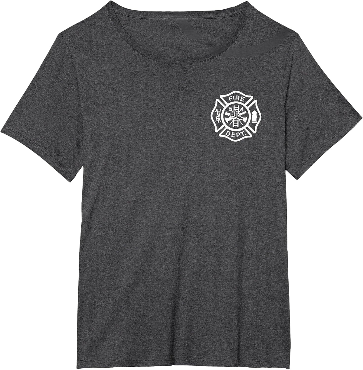 Fire Department Logo Uniform Fireman Symbol Firefighter Gear T-Shirt - Dark Heather Grey