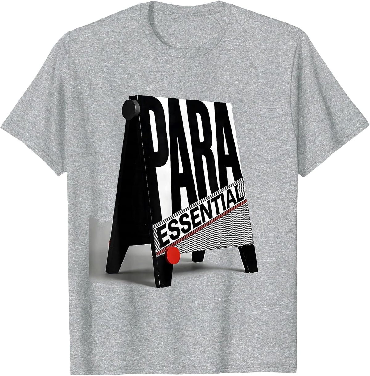 Men's Para Essential Bauhaus Modernist Teacher's Aide Appreciation T-Shirt - Heather Grey