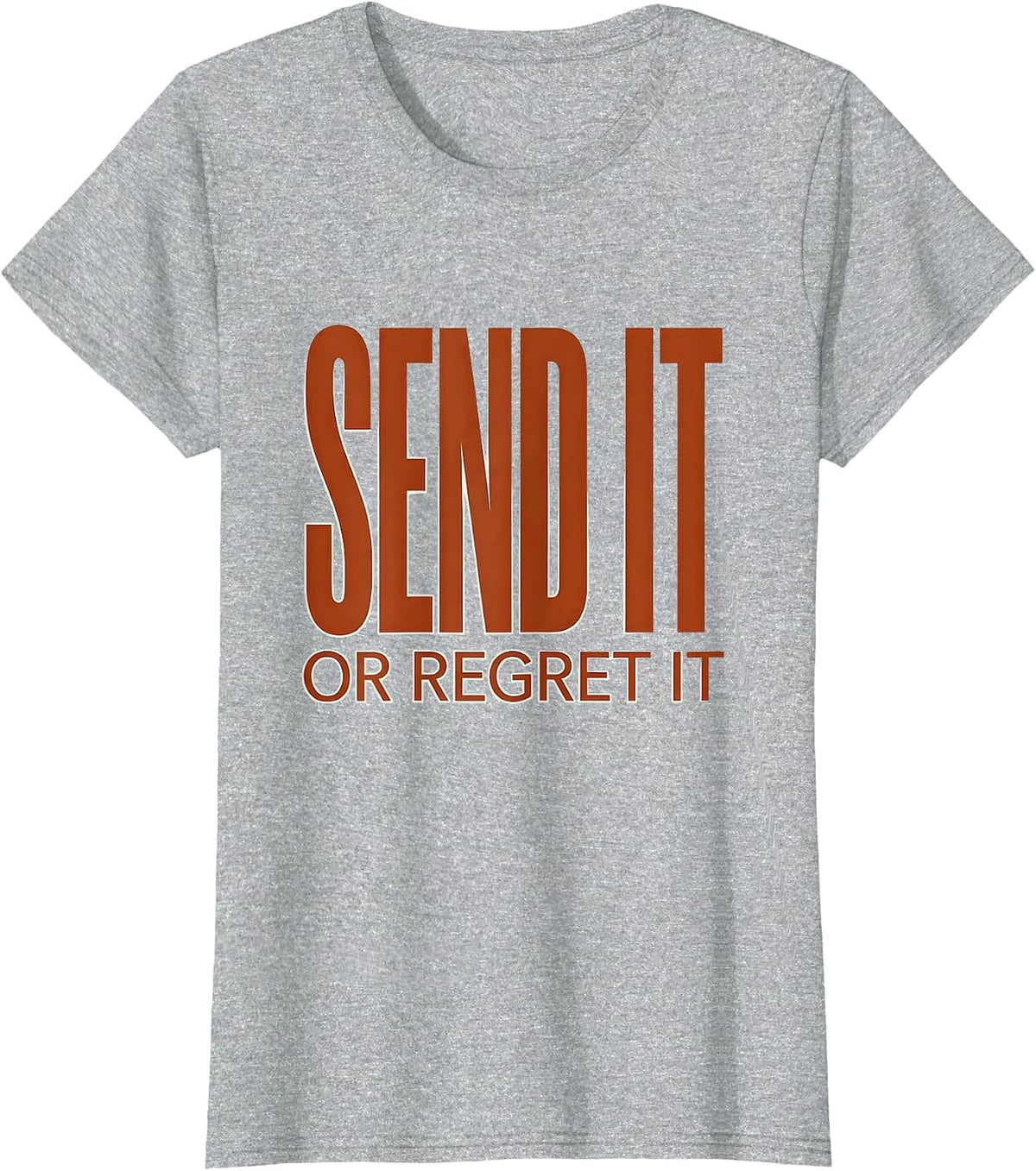 Send It or Regret It Mountain Bike Design T-Shirt - Heather Grey