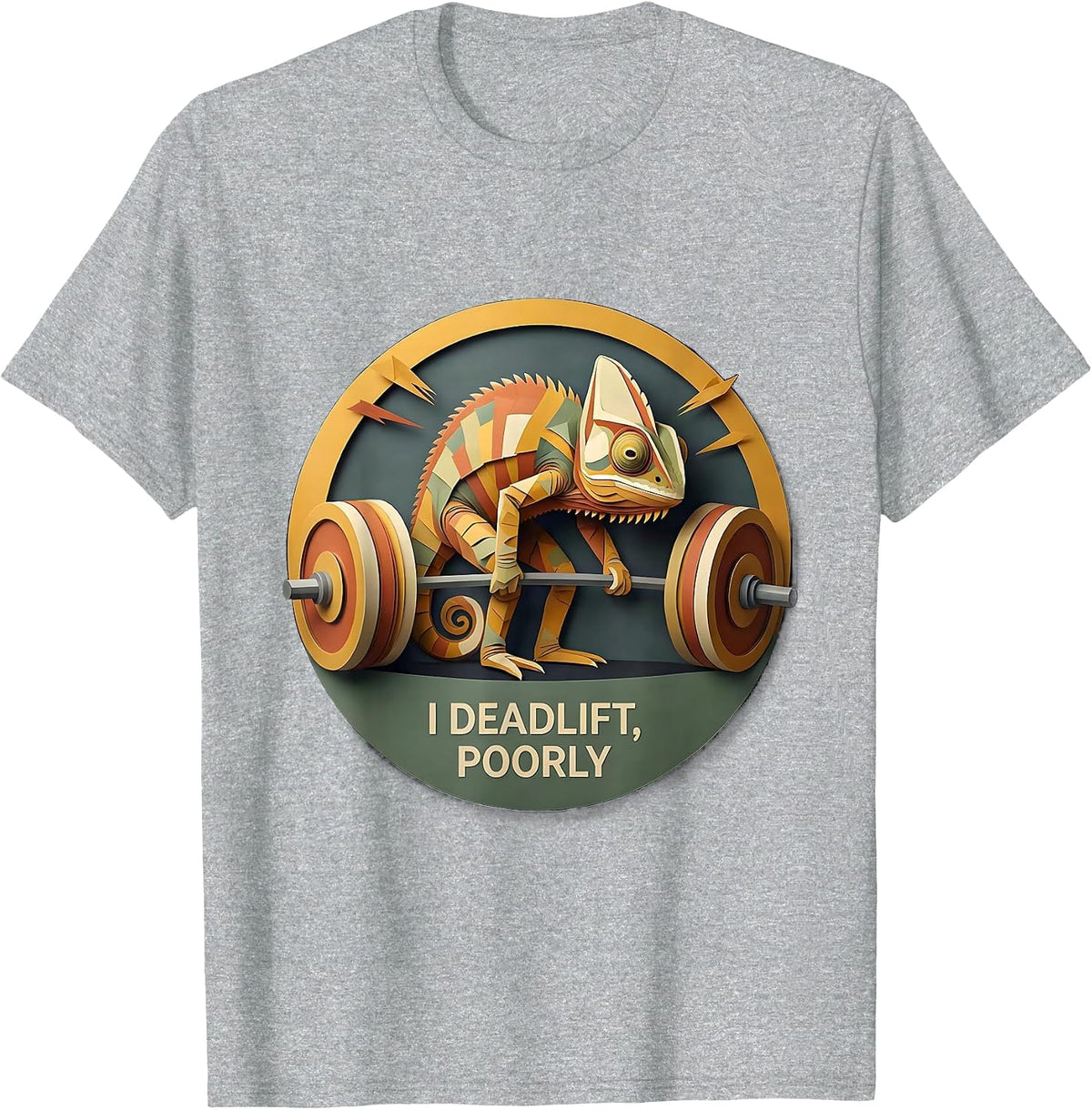 Men's I Deadlift, Poorly Funny Gym Workout Weightlifting Humor T-Shirt - Heather Grey