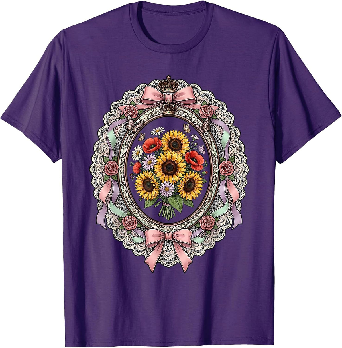 Gigi Wildflower Field Runner Graphic Tee T-Shirt - Purple