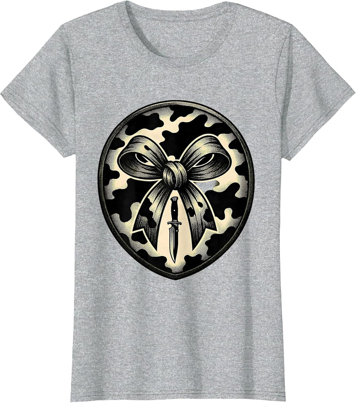 Camo Bow Hunting Bow Hunting Ol Lady Camo Coquette T-Shirt - Heather Grey
