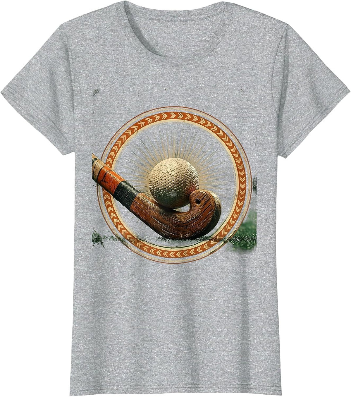 Field Hockey Ball Trapped Under Stick Graphic T-Shirt - Heather Grey