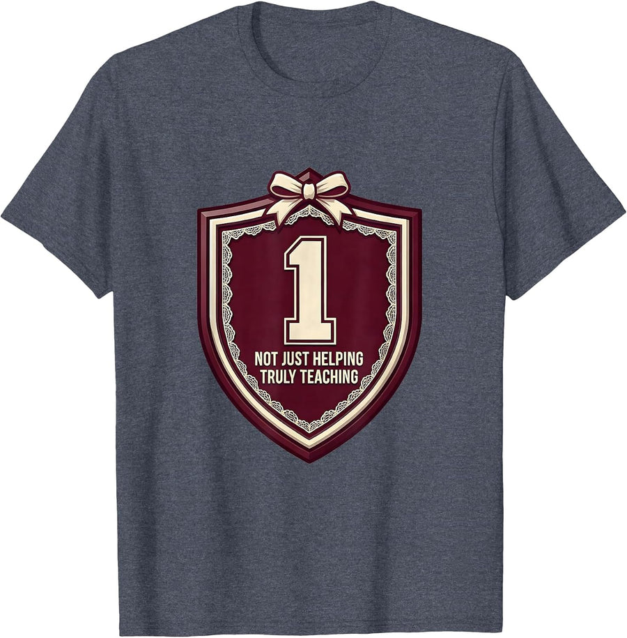 Not Just Helping Truly Teaching Paraprofessional T-Shirt - Heather Blue