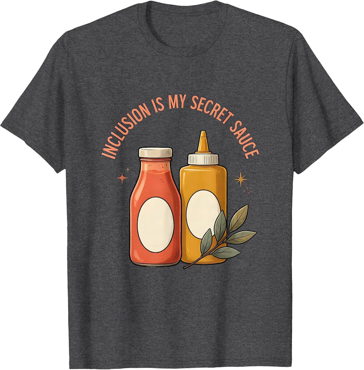 Inclusion Is My Secret Sauce Whimsical Special Education T-Shirt - Dark Heather Grey