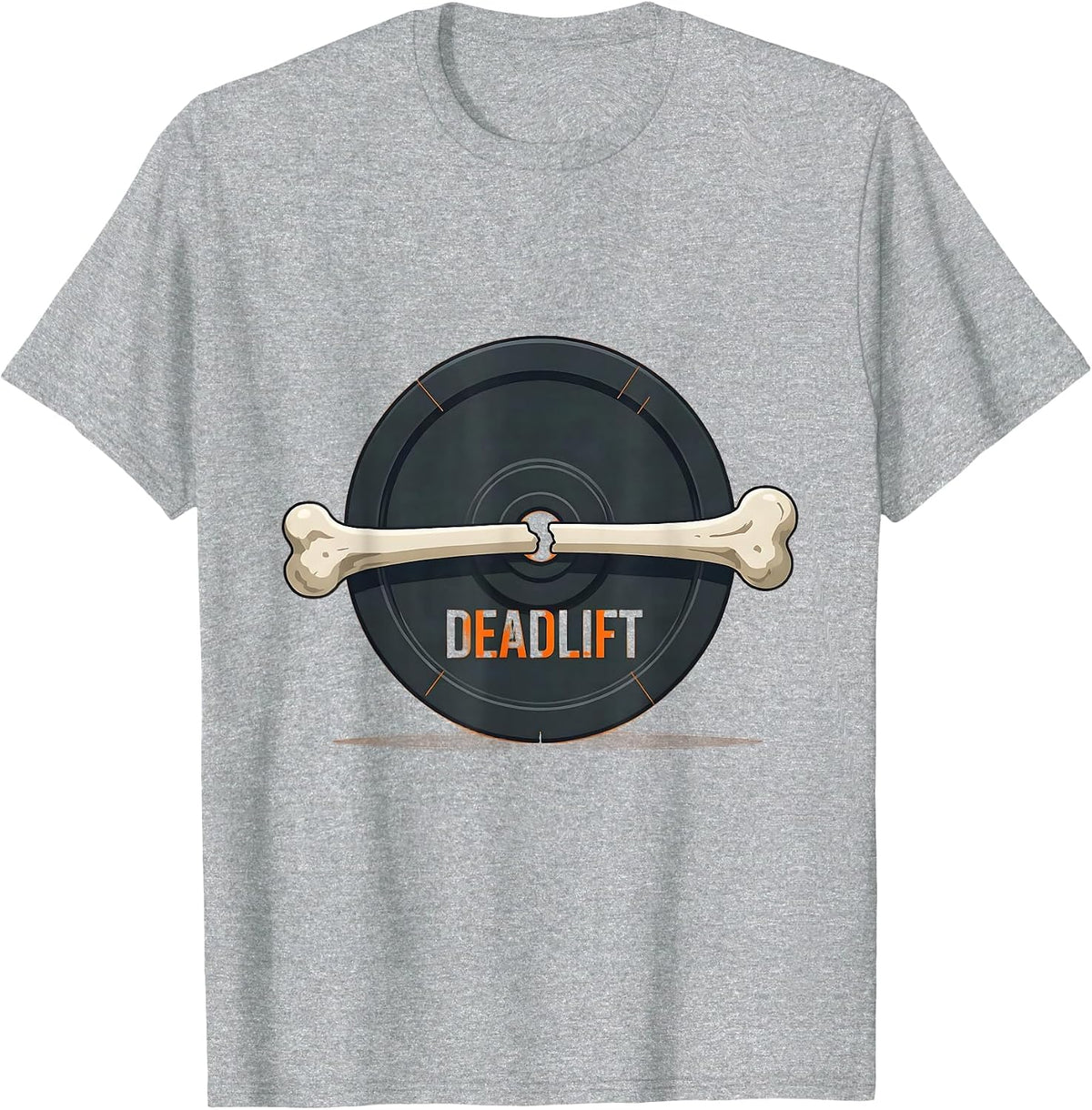 Men's Deadlift Funny Halloween Skeleton Weight Lifting Workout Gym T-Shirt - Heather Grey