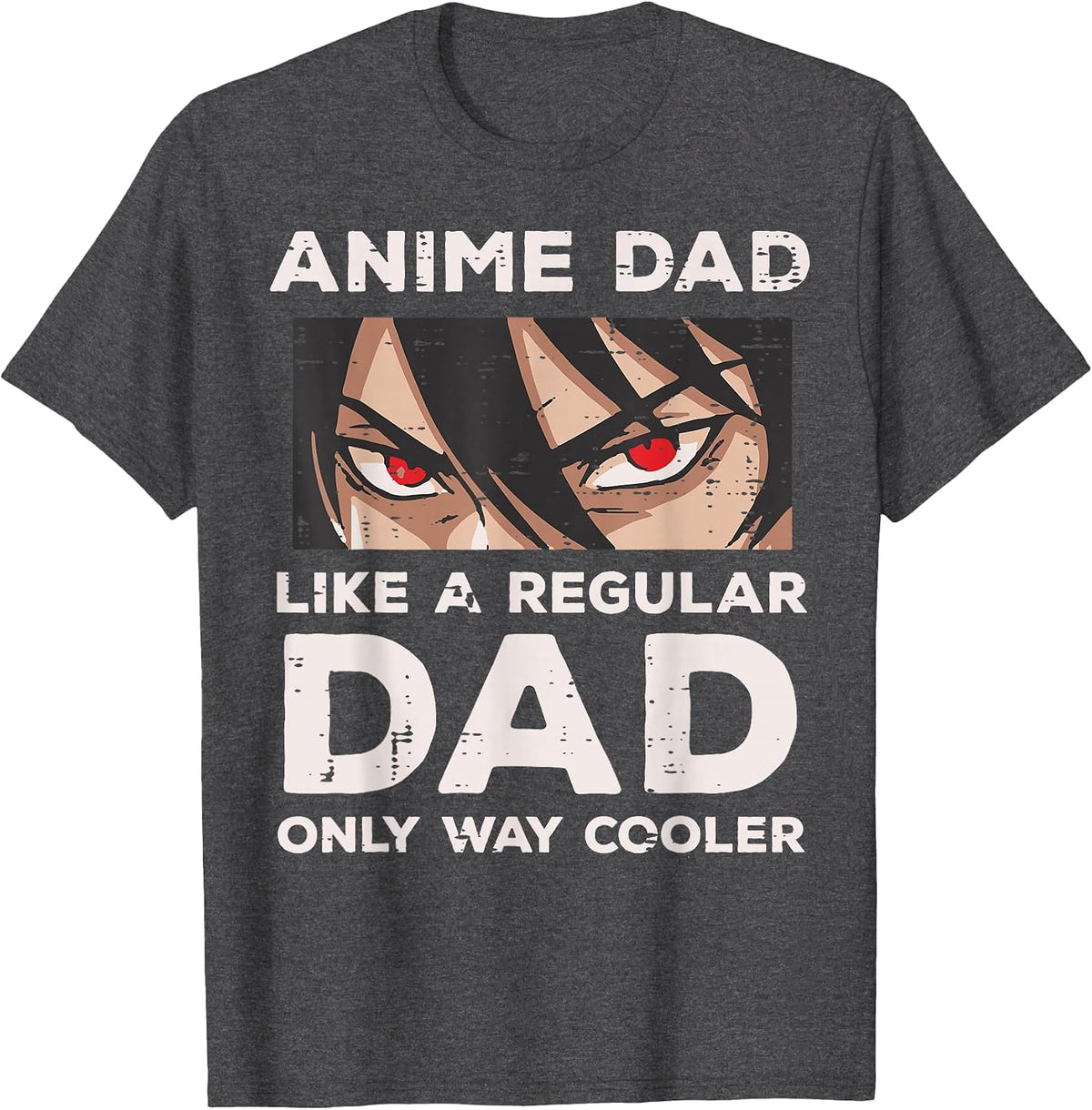 Anime Dad Like Regular Cooler Funny Fathers Day Daddy Papa T-Shirt - Dark Heather Grey