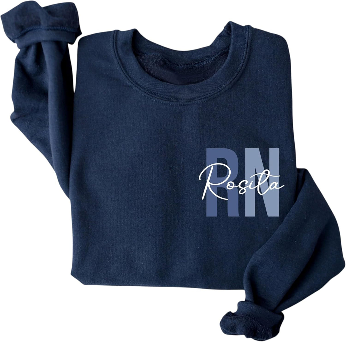 CHILLEVER Custom Registered Nurse Sweatshirt, Personalized RN Crewneck, Nurses Appreciation Gifts, Gift for Nursing Student