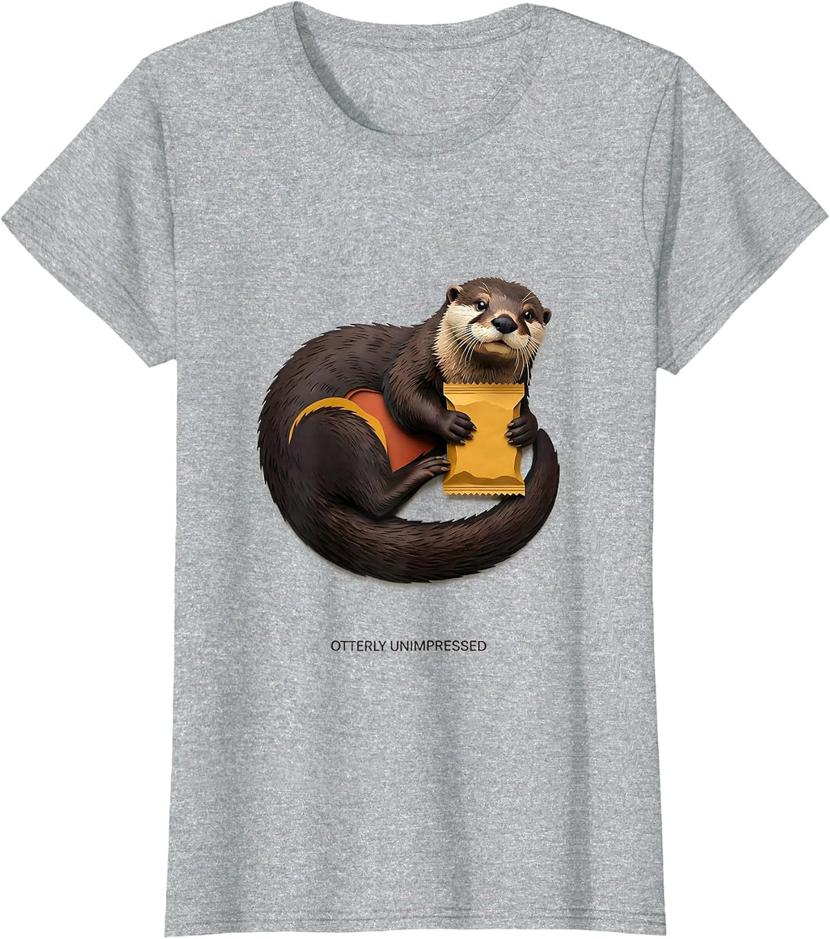 Women's Otterly Unimpressed Funny Otter Lover Gifts For Otter T-Shirt - Heather Grey