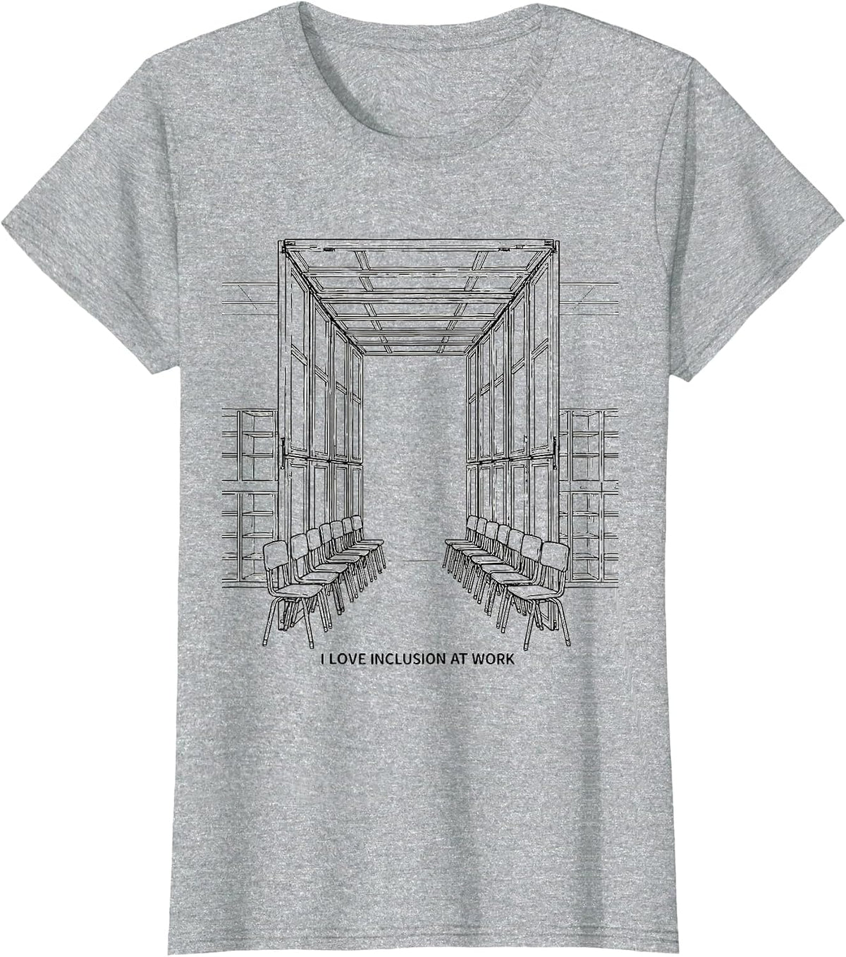 I Love Inclusion At Work Special Education Teacher Inclusion T-Shirt - Heather Grey