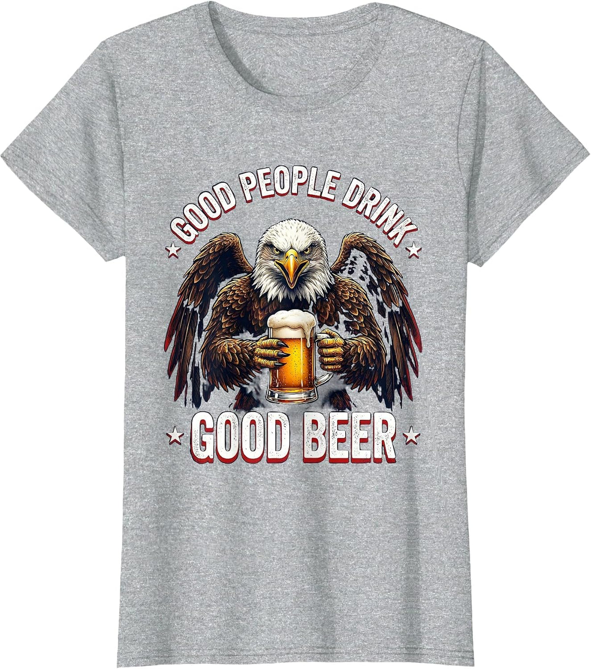 Good People Drink Good Beer Craft Beer Design T-Shirt - Heather Grey