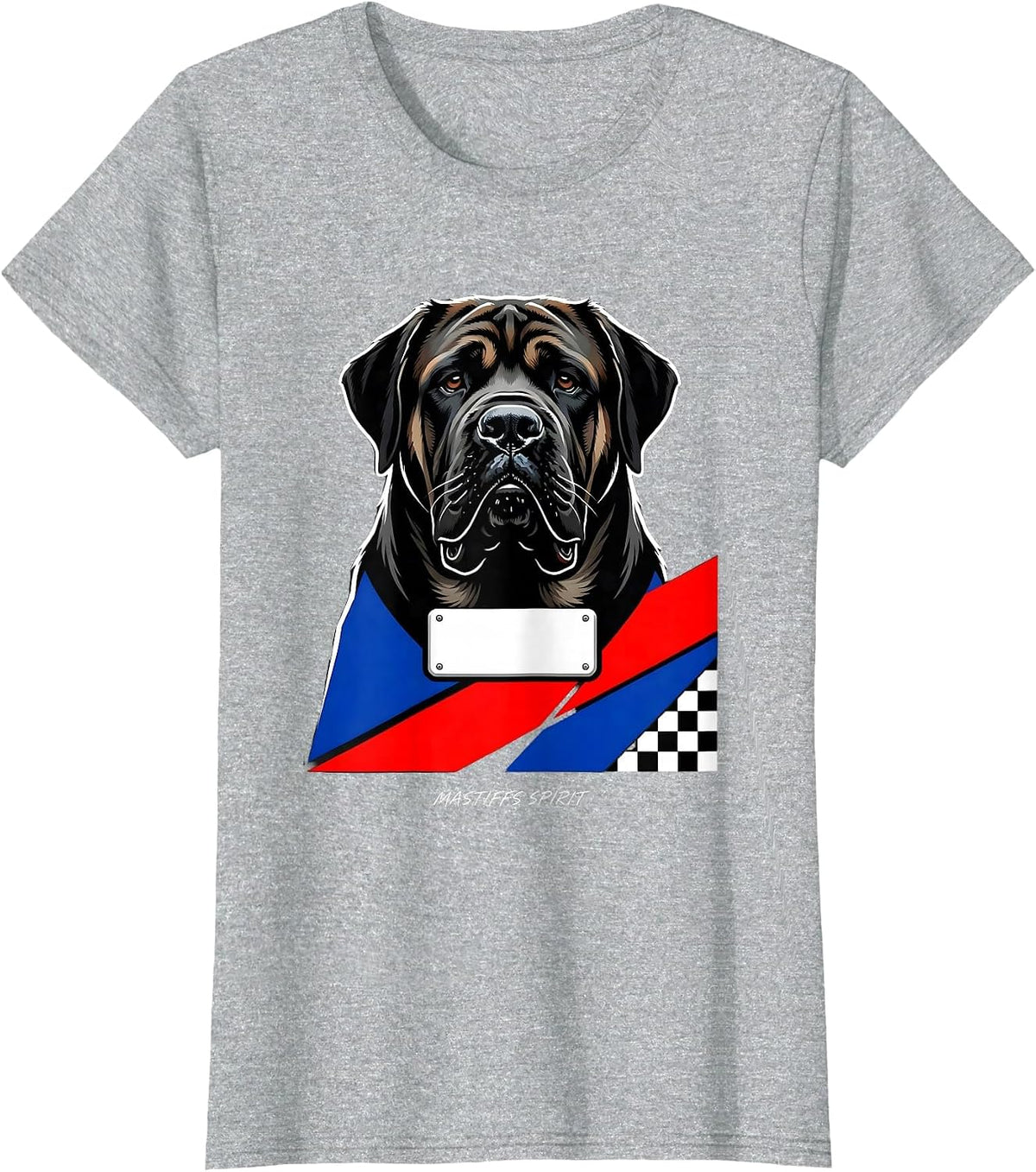 Women's Mastiffs Spirit Racing Livery School Mascot Team Spirit Fan T-Shirt - Heather Grey