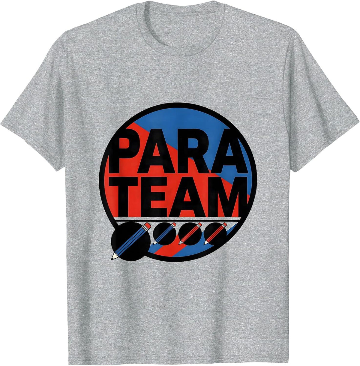Men's Para Team Bauhaus Modernist Teacher Appreciation T-Shirt - Heather Grey