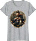 Guy Knitting Tiny Sweater for His Cat T-Shirt - Heather Grey