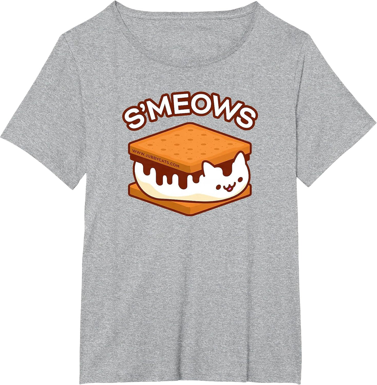 S'MEOWS - Cat S'Mores T-Shirt - Heather Grey