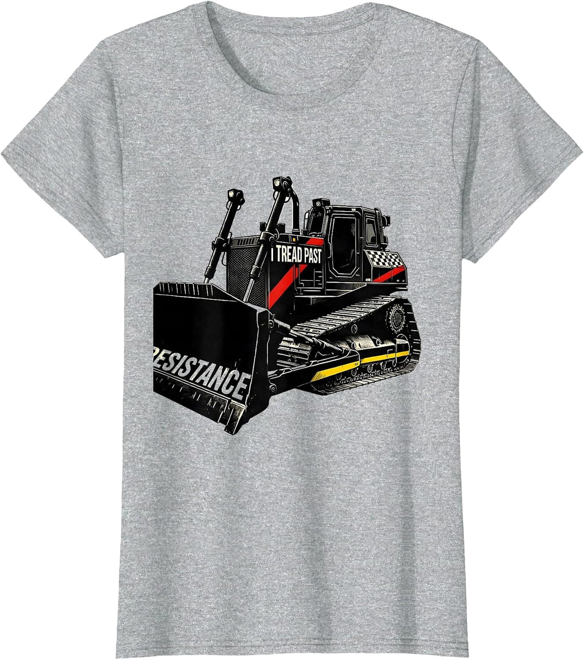 I Tread Past Resistance Racing Livery Heavy Equipment T-Shirt - Heather Grey