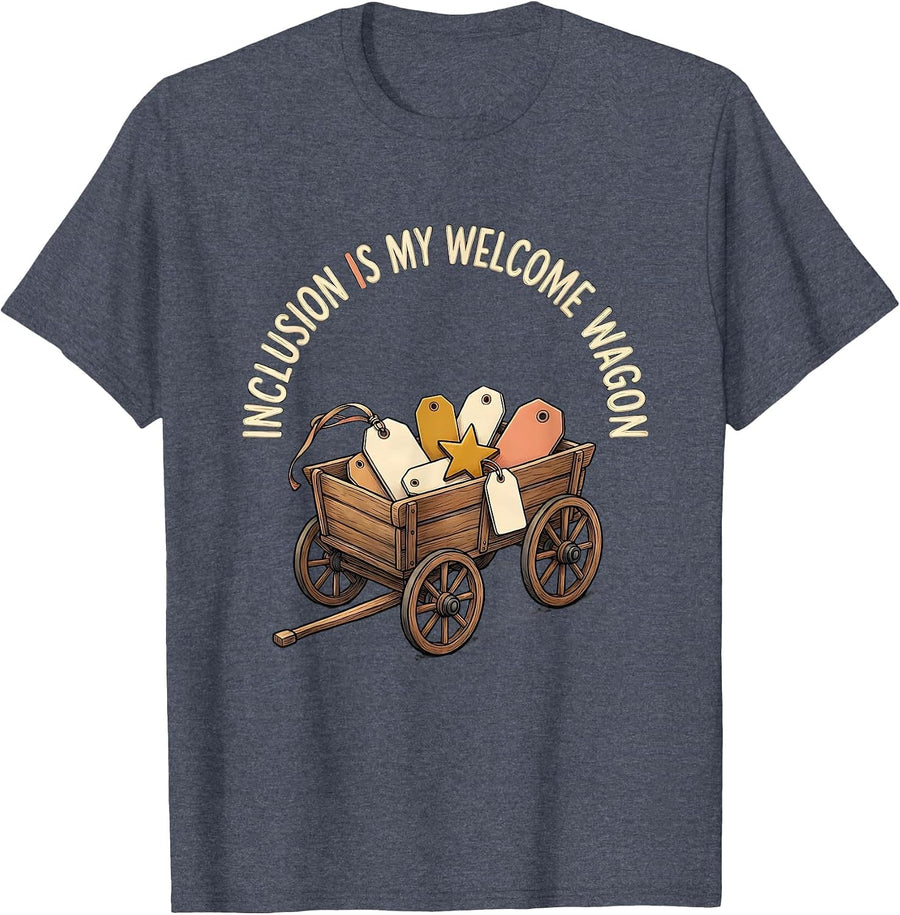 Inclusion Is My Welcome Wagon Special Education Teacher T-Shirt - Heather Blue