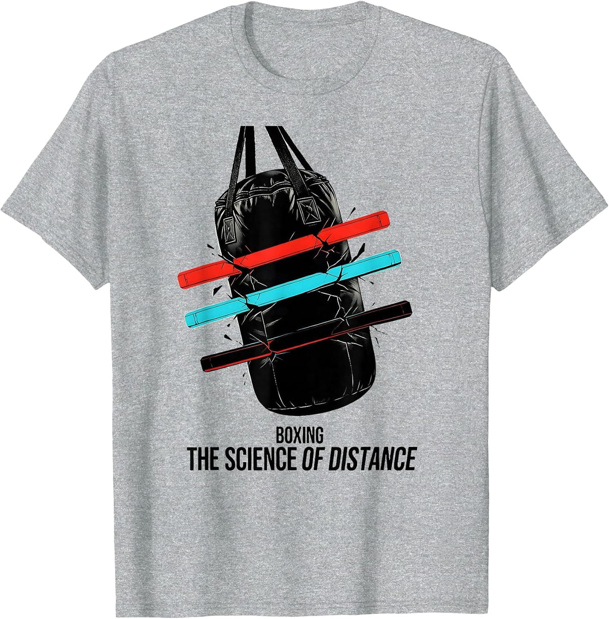 Men's Boxing The Science Of Distance Retro Fighter Gym Pride T-Shirt - Heather Grey