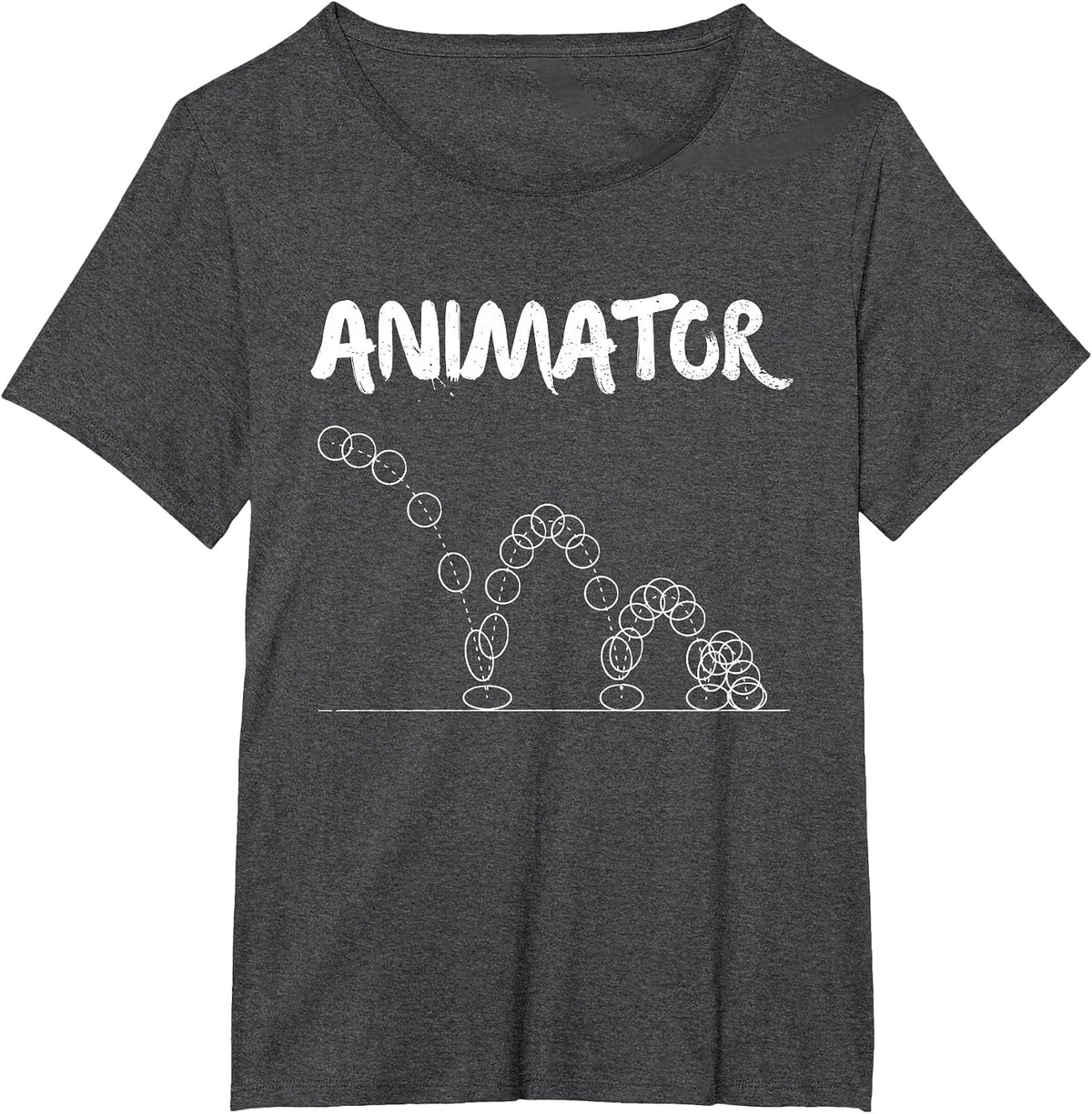 Animator Bouncing Ball T-Shirt for Animators T-Shirt - Dark Heather Grey