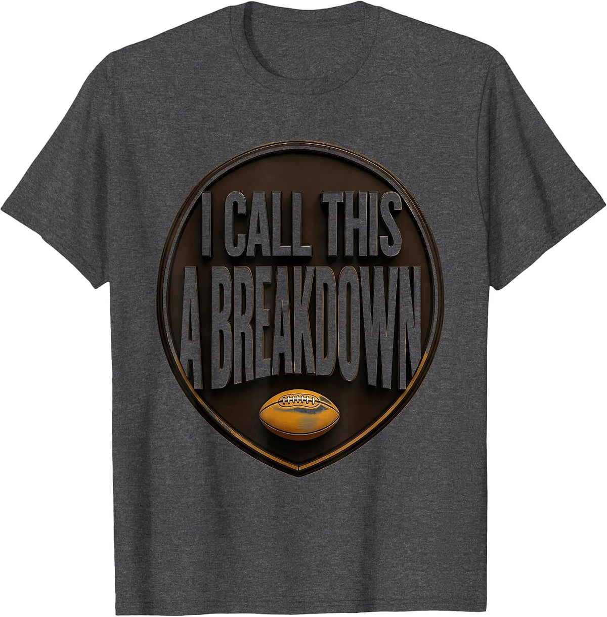 Men's I Call This A Breakdown Vintage Rugby Player Fan Humor T-Shirt - Dark Heather Grey