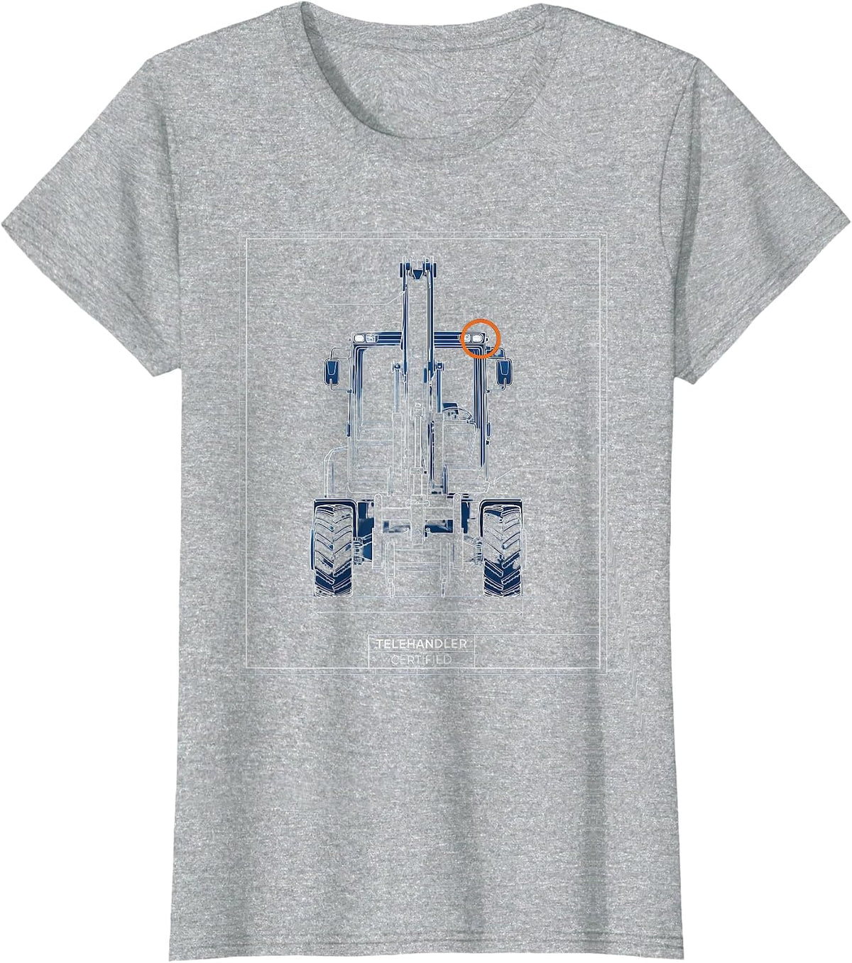 Women's Telehandler Certified Funny Heavy Equipment Operator T-Shirt - Heather Grey