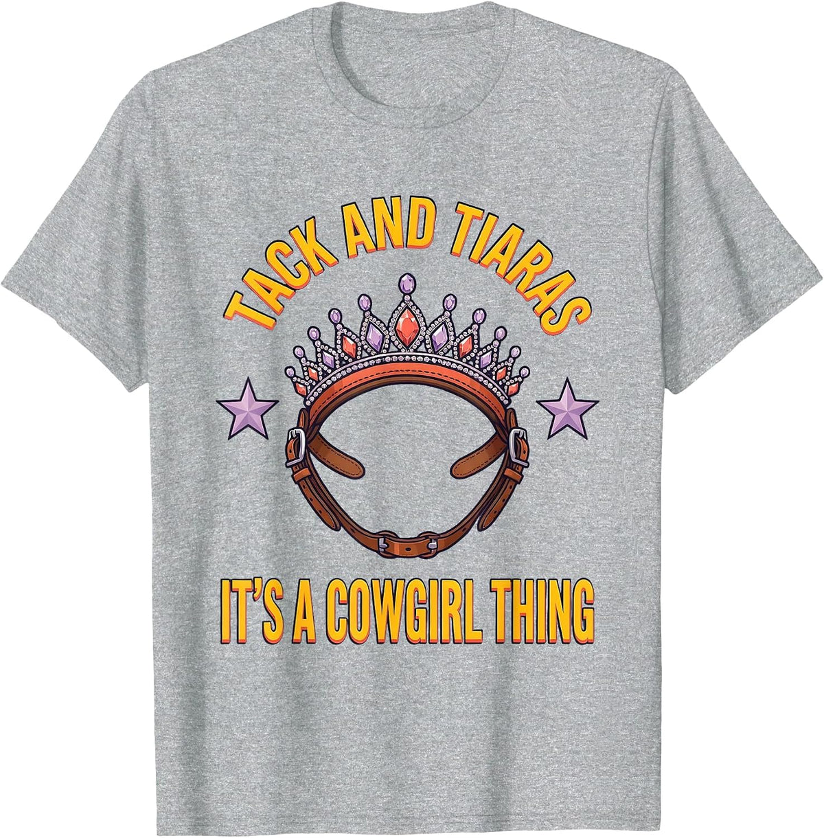 Men's Tack and Tiaras, It's A Cowgirl Thing Funny Western Cowgirl T-Shirt - Heather Grey
