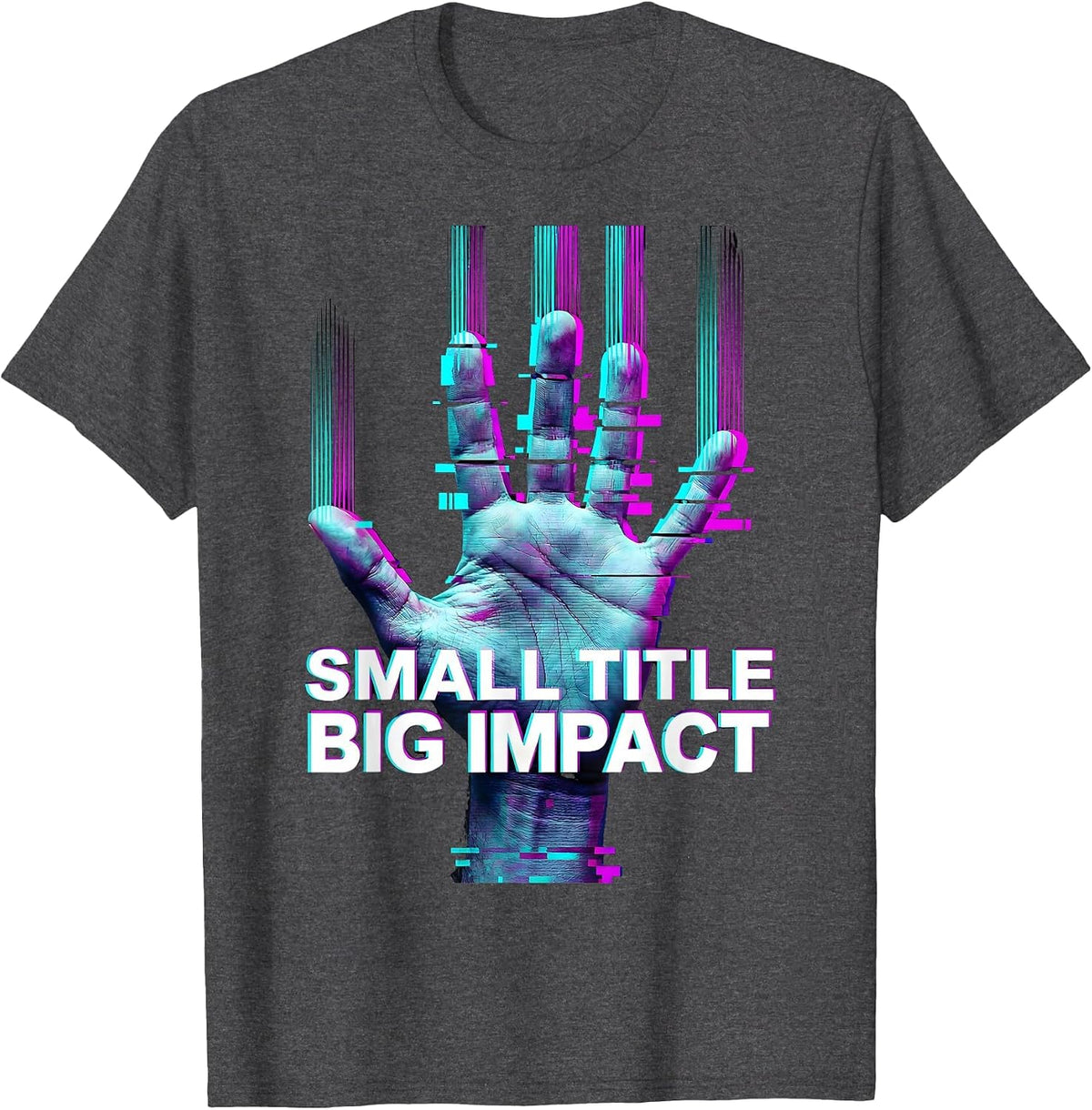 Small Title Big Impact Paraprofessional Design T-Shirt - Dark Heather Grey