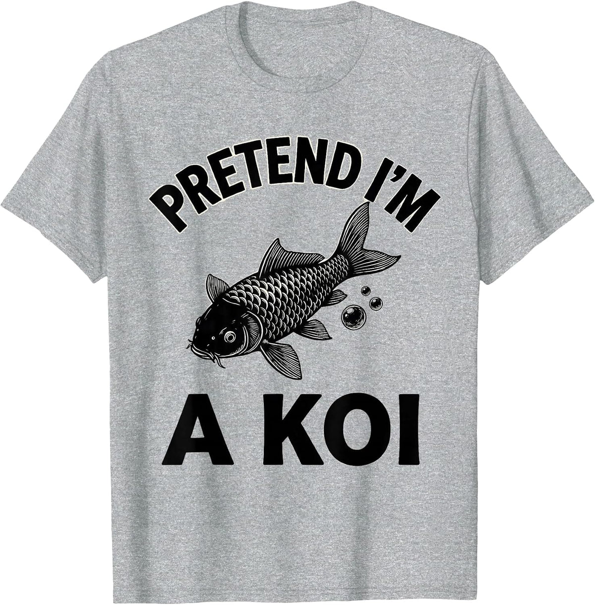 Men's Pretend I'm A Koi Funny Halloween Fish Costume Novelty T-Shirt - Heather Grey