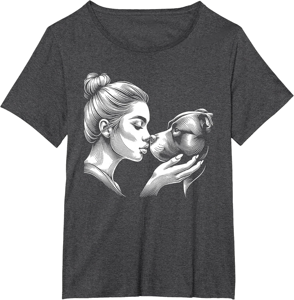 Staffordshire Bull Terrier Dog Mom Women Mother's Day T-Shirt - Dark Heather Grey