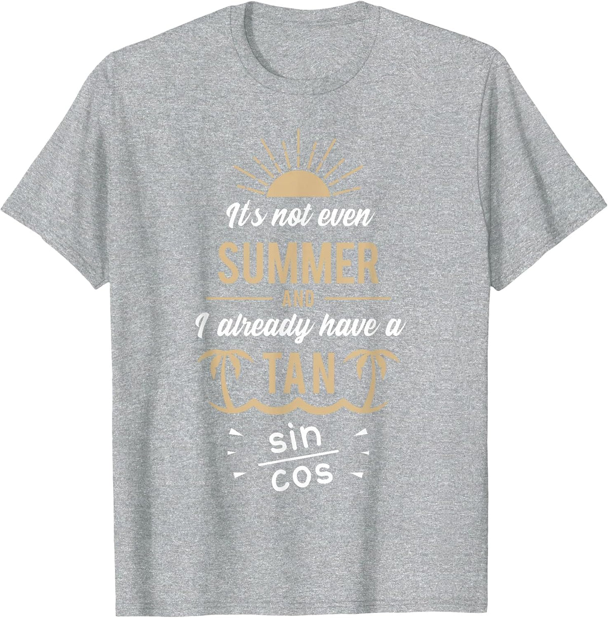 Funny Math Functions Mathematics Sinus Cosinus Tangens T-Shirt - Heather Grey