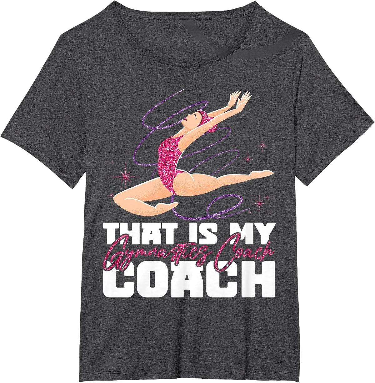 Gymnastics Halloween Coach that is My Gymnastics Coach T-Shirt - Dark Heather Grey