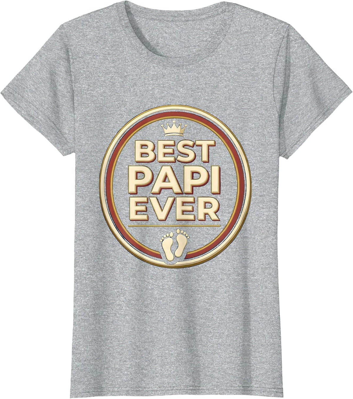 Best Papi Ever Funny Grandpa Gift From Grandkids T-Shirt - Heather Grey