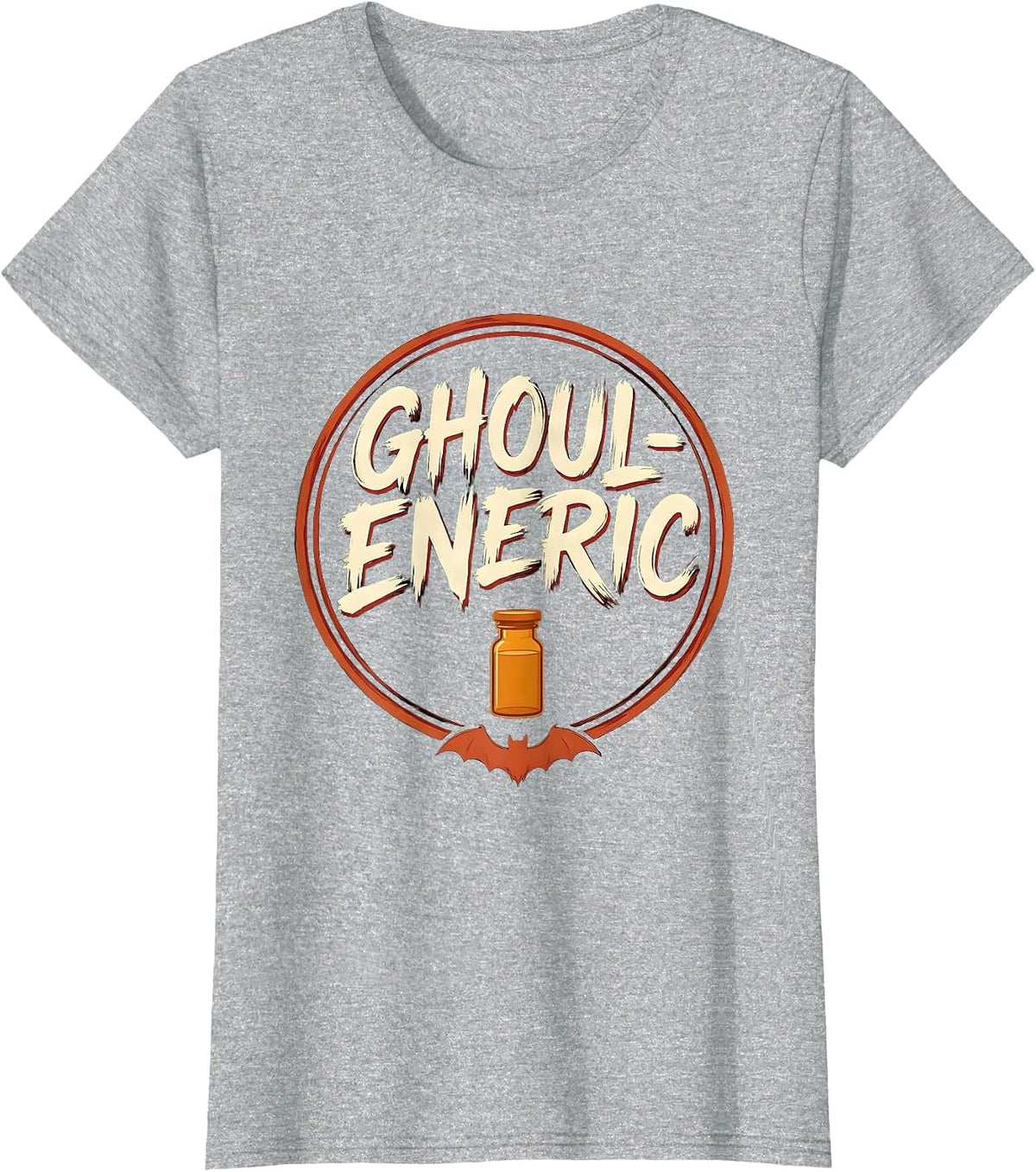 Ghoul-eneric Funny Pharmacy Tech Halloween Costume T-Shirt - Heather Grey
