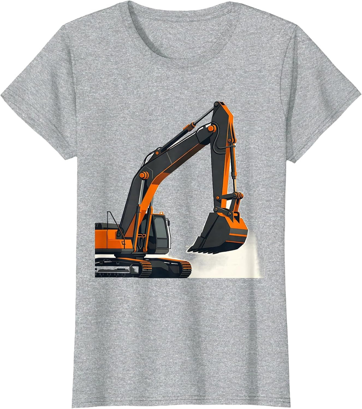 Backhoe Operator Minimalist Construction Humor T-Shirt - Heather Grey