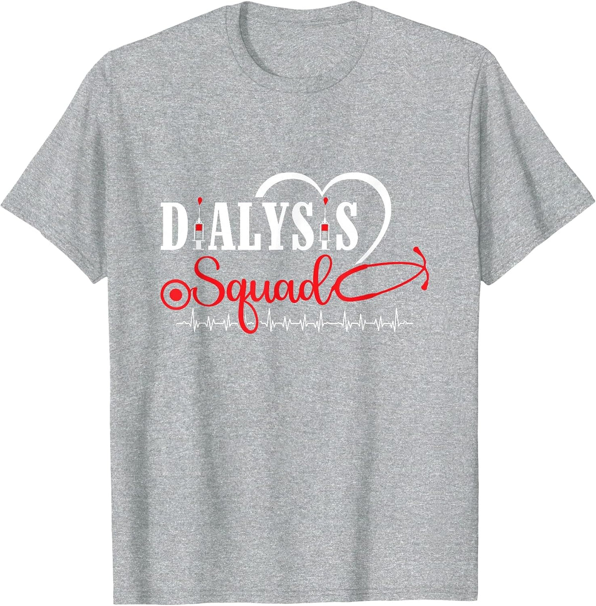 Dialysis Squad Dialysis Technician Hemodialysis Nephrology T-Shirt - Heather Grey