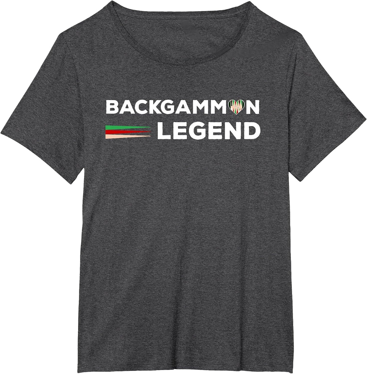 Backgammon Player Board Game Backgammon Legend T-Shirt - Dark Heather Grey